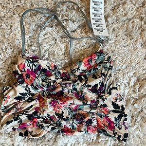 Urban outfitters tank top, adjustable straps, floral,size small